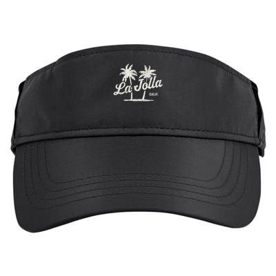 La Jolla California Vintage 70s Palm Trees Graphic Adult Drive Performance Visor