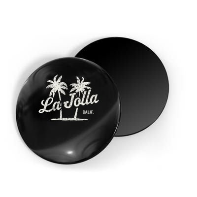 La Jolla California Vintage 70s Palm Trees Graphic Magnet