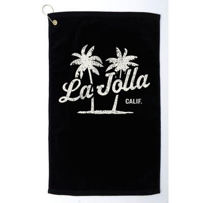 La Jolla California Vintage 70s Palm Trees Graphic Golf Towel