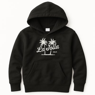 La Jolla California Vintage 70s Palm Trees Graphic Kids Hoodie