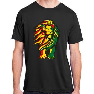 Lion Juneteenth Cool Black History African American Flag Raglan Adult ChromaSoft Performance T-Shirt