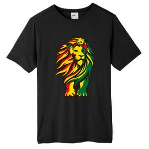 Lion Juneteenth Cool Black History African American Flag Raglan Tall Fusion ChromaSoft Performance T-Shirt