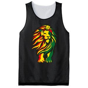 Lion Juneteenth Cool Black History African American Flag Raglan Mesh Reversible Basketball Jersey Tank