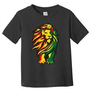 Lion Juneteenth Cool Black History African American Flag Raglan Toddler T-Shirt