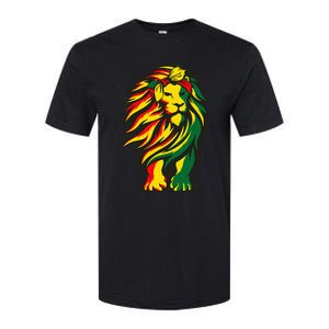 Lion Juneteenth Cool Black History African American Flag Raglan Softstyle CVC T-Shirt