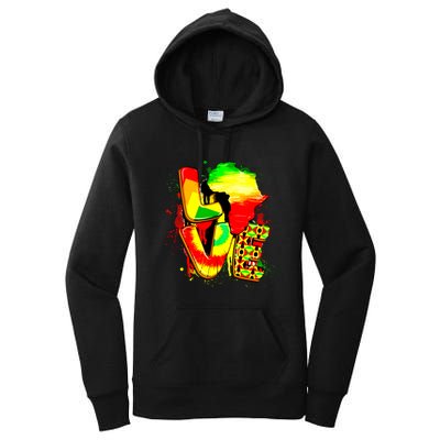 Love Juneteenth Celebrating Black Freedom 1865 African American Women's Pullover Hoodie