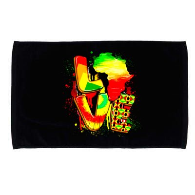 Love Juneteenth Celebrating Black Freedom 1865 African American Microfiber Hand Towel