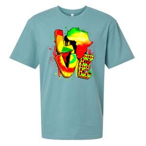 Love Juneteenth Celebrating Black Freedom 1865 African American Sueded Cloud Jersey T-Shirt