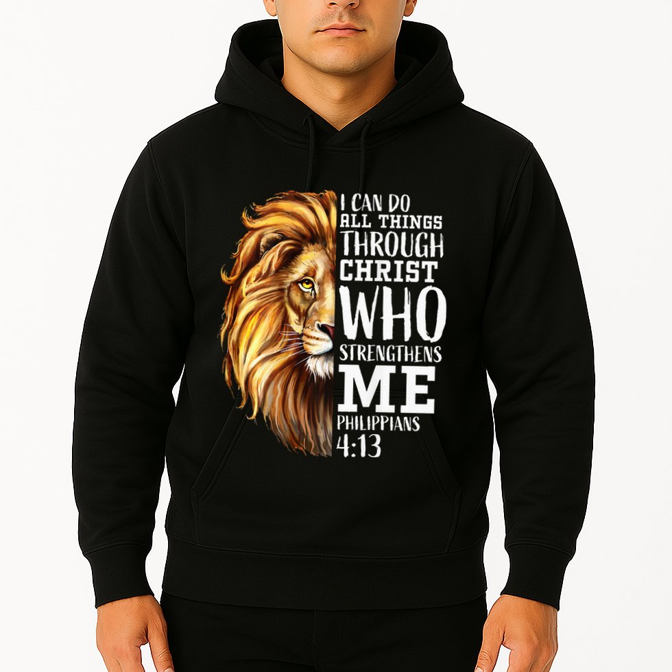 Lion Judah Christian Religious Scripture Hoodie