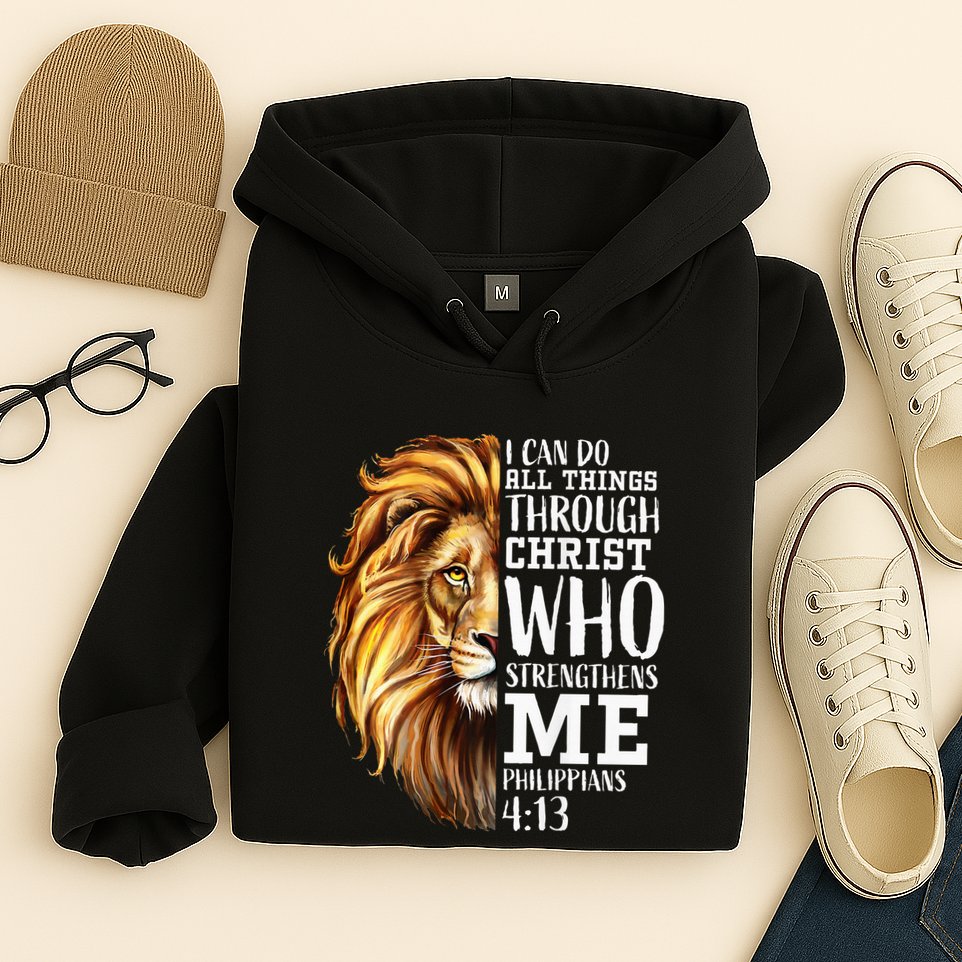 Lion Judah Christian Religious Scripture Hoodie