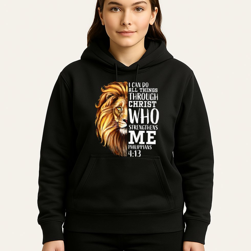 Lion Judah Christian Religious Scripture Hoodie