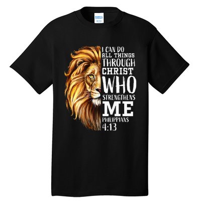 Lion Judah Christian Religious Scripture Tall T-Shirt