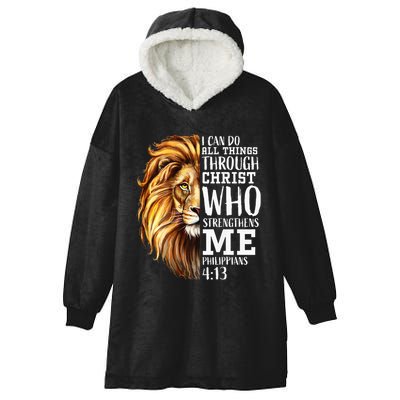 Lion Judah Christian Religious Scripture Hooded Wearable Blanket