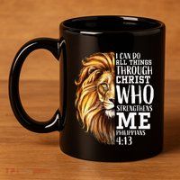 Lion Judah Christian Religious Scripture 11oz C Handle Ceramic Mug