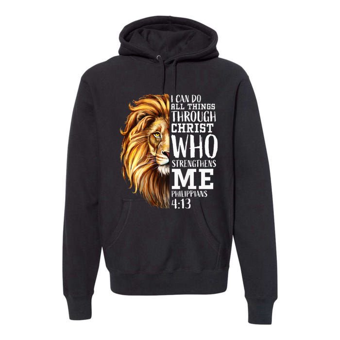 Lion Judah Christian Religious Scripture Premium Hoodie