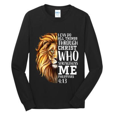 Lion Judah Christian Religious Scripture Tall Long Sleeve T-Shirt