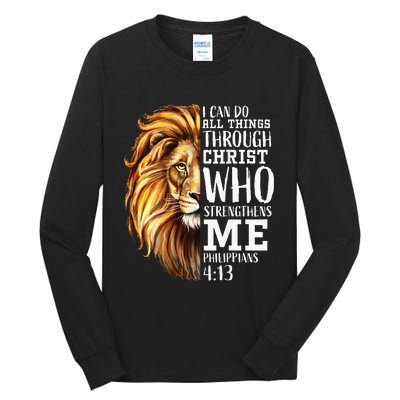 Lion Judah Christian Religious Scripture Tall Long Sleeve T-Shirt