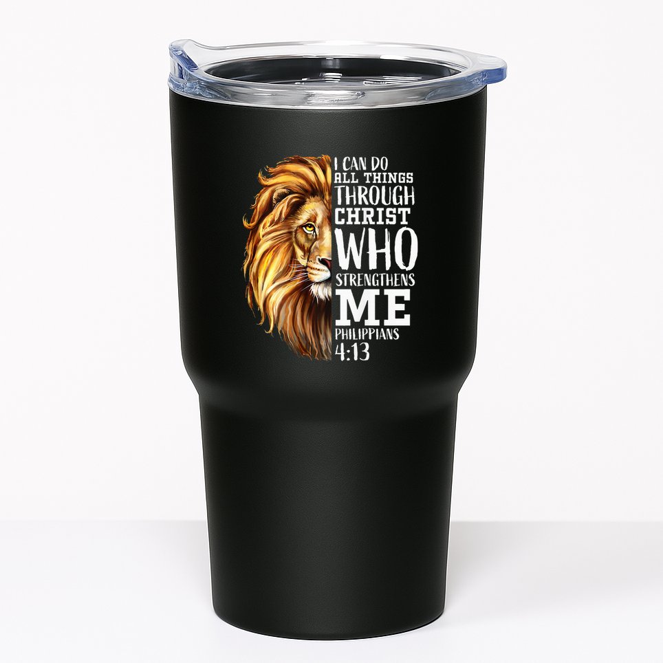 Lion Judah Christian Religious Scripture Tumbler