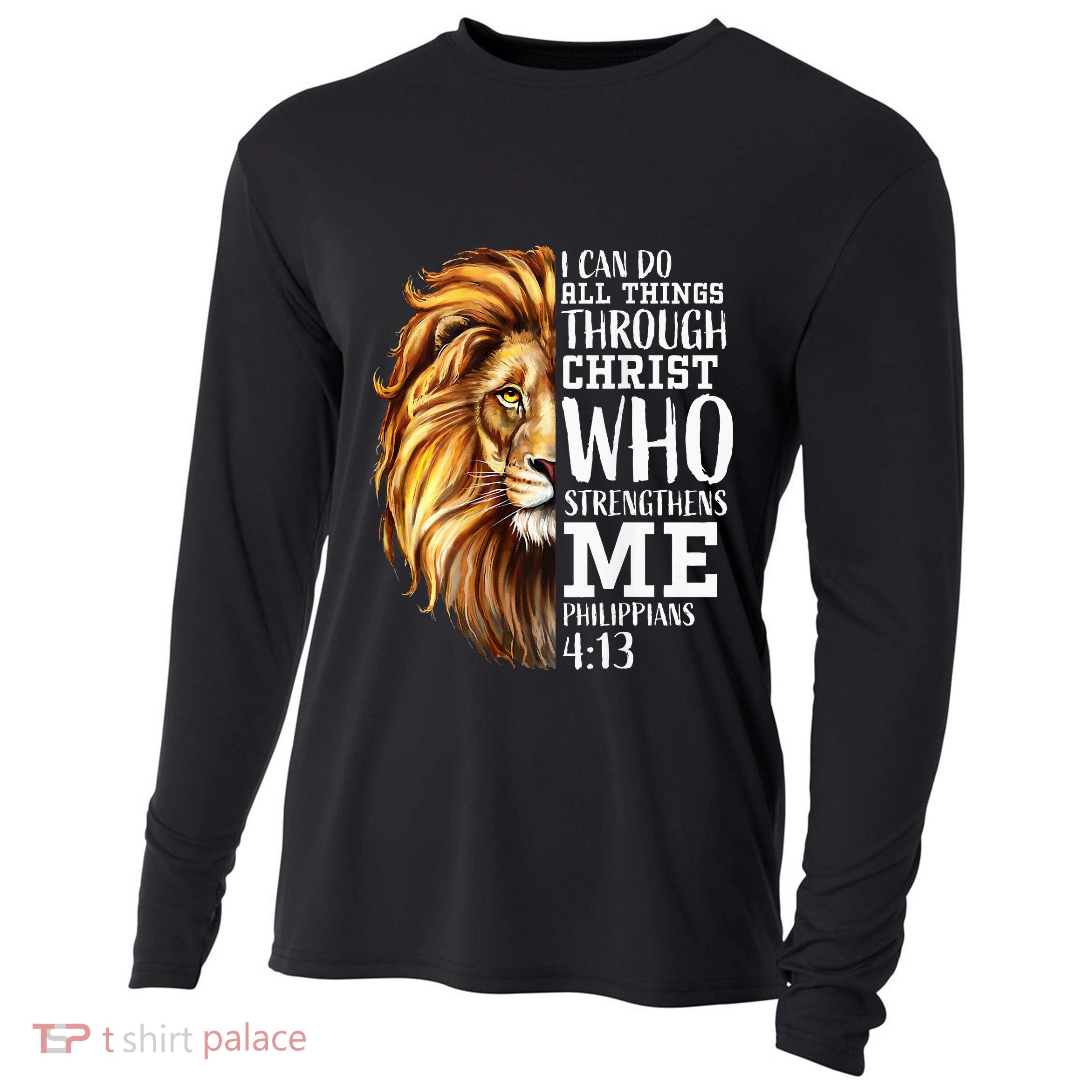 Lion Judah Christian Religious Scripture Cooling Performance Long Sleeve Crew