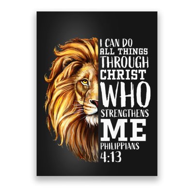 Lion Judah Christian Religious Scripture Poster