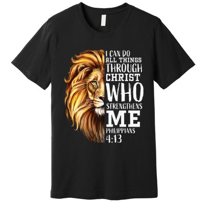 Lion Judah Christian Religious Scripture Premium T-Shirt