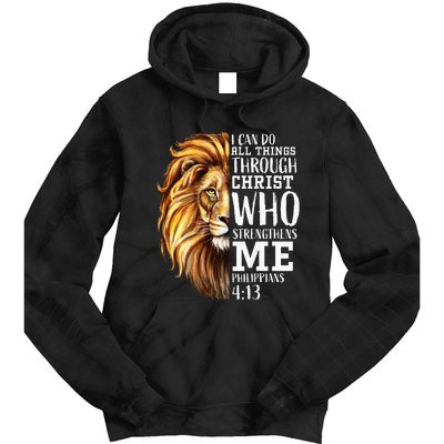 Lion Judah Christian Religious Scripture Tie Dye Hoodie