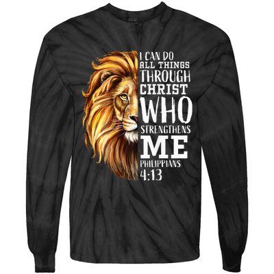 Lion Judah Christian Religious Scripture Tie-Dye Long Sleeve Shirt