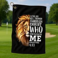 Lion Judah Christian Religious Scripture Golf Towel