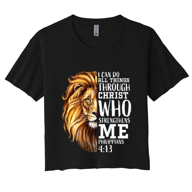 Lion Judah Christian Religious Scripture Crop Top