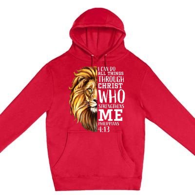 Lion Judah Christian Religious Scripture Premium Pullover Hoodie