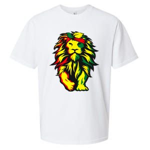 Lion Juneteenth Cool Black History African American Flag Sueded Cloud Jersey T-Shirt