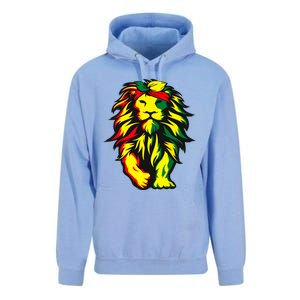 Lion Juneteenth Cool Black History African American Flag Unisex Surf Hoodie