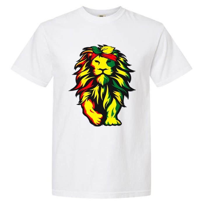 Lion Juneteenth Cool Black History African American Flag Garment-Dyed Heavyweight T-Shirt