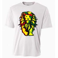 Lion Juneteenth Cool Black History African American Flag Cooling Performance Crew T-Shirt