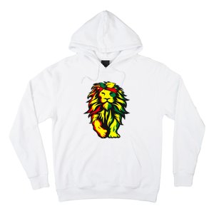 Lion Juneteenth Cool Black History African American Flag Hoodie