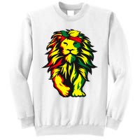 Lion Juneteenth Cool Black History African American Flag Sweatshirt