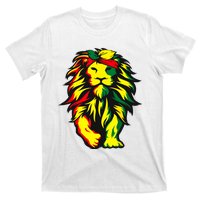 Lion Juneteenth Cool Black History African American Flag T-Shirt