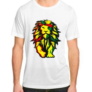 Lion Juneteenth Cool Black History African American Flag Adult ChromaSoft Performance T-Shirt