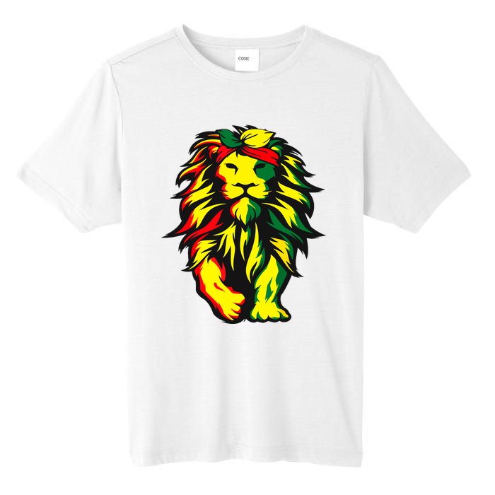 Lion Juneteenth Cool Black History African American Flag Tall Fusion ChromaSoft Performance T-Shirt