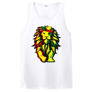 Lion Juneteenth Cool Black History African American Flag PosiCharge Competitor Tank