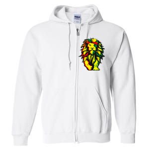 Lion Juneteenth Cool Black History African American Flag Full Zip Hoodie