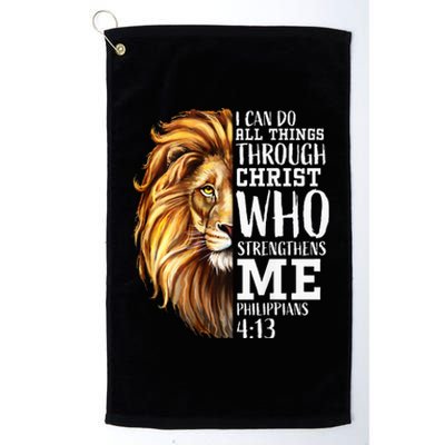 Lion Judah Christian Religious Scripture Graphic Back Print Platinum Collection Golf Towel