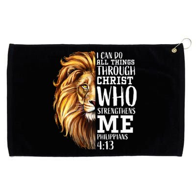 Lion Judah Christian Religious Scripture Graphic Back Print Grommeted Golf Towel