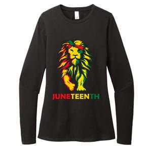 Lion Juneteenth Cool Black History African American Flag Womens CVC Long Sleeve Shirt