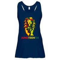 Lion Juneteenth Cool Black History African American Flag Ladies Essential Flowy Tank