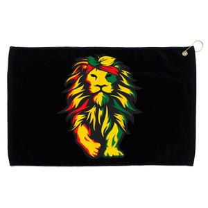 Lion Juneteenth Cool Black History African American Flag Grommeted Golf Towel