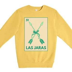 Las Jaras Card Mexican Lottery Card Cute Gift Premium Crewneck Sweatshirt