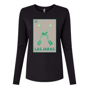 Las Jaras Card Mexican Lottery Card Cute Gift Womens Cotton Relaxed Long Sleeve T-Shirt