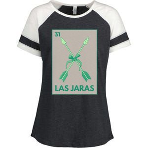 Las Jaras Card Mexican Lottery Card Cute Gift Enza Ladies Jersey Colorblock Tee