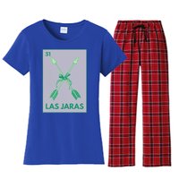 Las Jaras Card Mexican Lottery Card Cute Gift Women's Flannel Pajama Set